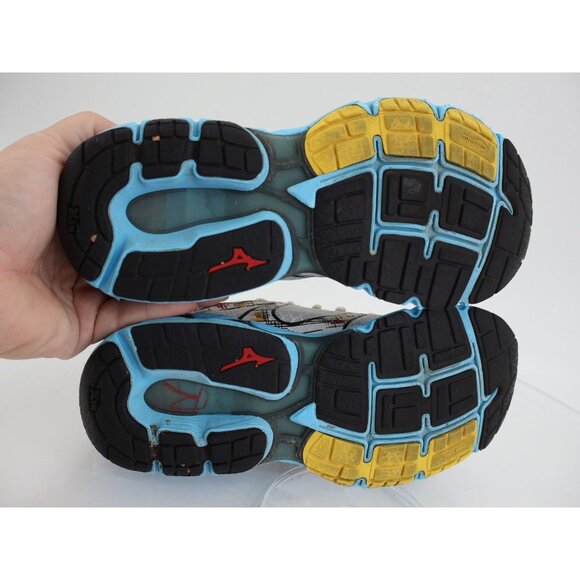 Mizuno Wave Inspire 11 Running Shoes Womens Size 7 M White Gray Red Blue - Picture 8 of 11